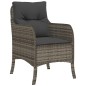 vidaXL 7-tlg. Garten-Essgruppe mit Kissen Grau Poly Rattan vidaXL 7-tlg. Garten-Essgruppe mit Kissen Grau Poly Rattan