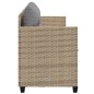 vidaXL Sonnenliege mit Kissen Beige Poly Rattan vidaXL Sonnenliege mit Kissen Beige Poly Rattan