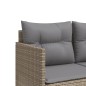 vidaXL Sonnenliege mit Kissen Beige Poly Rattan vidaXL Sonnenliege mit Kissen Beige Poly Rattan