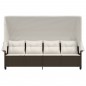 vidaXL Sonnenliege mit Dach und Kissen Braun Poly Rattan vidaXL Sonnenliege mit Dach und Kissen Braun Poly Rattan