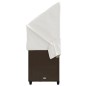 vidaXL Sonnenliege mit Dach und Kissen Braun Poly Rattan vidaXL Sonnenliege mit Dach und Kissen Braun Poly Rattan