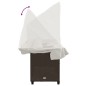 vidaXL Sonnenliege mit Dach und Kissen Braun Poly Rattan vidaXL Sonnenliege mit Dach und Kissen Braun Poly Rattan