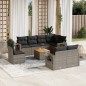 vidaXL 9-tlg. Garten-Sofagarnitur mit Kissen Grau Poly Rattan vidaXL 9-tlg. Garten-Sofagarnitur mit Kissen Grau Poly Rattan
