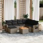 vidaXL 8-tlg. Garten-Sofagarnitur mit Kissen Grau Poly Rattan vidaXL 8-tlg. Garten-Sofagarnitur mit Kissen Grau Poly Rattan