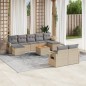 vidaXL 10-tlg. Garten-Sofagarnitur mit Kissen Beige Poly Rattan vidaXL 10-tlg. Garten-Sofagarnitur mit Kissen Beige Poly Rattan