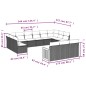 vidaXL 13-tlg. Garten-Sofagarnitur mit Kissen Grau Poly Rattan vidaXL 13-tlg. Garten-Sofagarnitur mit Kissen Grau Poly Rattan