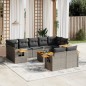 vidaXL 10-tlg. Garten-Sofagarnitur mit Kissen Grau Poly Rattan vidaXL 10-tlg. Garten-Sofagarnitur mit Kissen Grau Poly Rattan