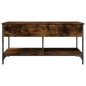 vidaXL Couchtisch Räuchereiche 100x50x50 cm Holzwerkstoff und Metall vidaXL Couchtisch Räuchereiche 100x50x50 cm Holzwerkstoff und Metall