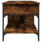 vidaXL Couchtisch Räuchereiche 100x50x50 cm Holzwerkstoff und Metall vidaXL Couchtisch Räuchereiche 100x50x50 cm Holzwerkstoff und Metall