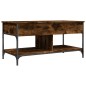 vidaXL Couchtisch Räuchereiche 100x50x50 cm Holzwerkstoff und Metall vidaXL Couchtisch Räuchereiche 100x50x50 cm Holzwerkstoff und Metall