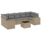 vidaXL 8-tlg. Garten-Sofagarnitur mit Kissen Beige Poly Rattan vidaXL 8-tlg. Garten-Sofagarnitur mit Kissen Beige Poly Rattan