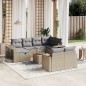 vidaXL 11-tlg. Garten-Sofagarnitur mit Kissen Beige Poly Rattan vidaXL 11-tlg. Garten-Sofagarnitur mit Kissen Beige Poly Rattan