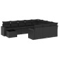 vidaXL 11-tlg. Garten-Sofagarnitur mit Kissen Schwarz Poly Rattan vidaXL 11-tlg. Garten-Sofagarnitur mit Kissen Schwarz Poly Rattan