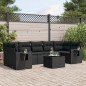 vidaXL 8-tlg. Garten-Sofagarnitur mit Kissen Schwarz Poly Rattan vidaXL 8-tlg. Garten-Sofagarnitur mit Kissen Schwarz Poly Rattan