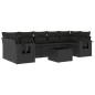 vidaXL 8-tlg. Garten-Sofagarnitur mit Kissen Schwarz Poly Rattan vidaXL 8-tlg. Garten-Sofagarnitur mit Kissen Schwarz Poly Rattan