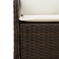 vidaXL 7-tlg. Garten-Essgruppe mit Kissen Braun Poly Rattan vidaXL 7-tlg. Garten-Essgruppe mit Kissen Braun Poly Rattan