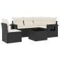 vidaXL 6-tlg. Garten-Sofagarnitur mit Kissen Schwarz Poly Rattan vidaXL 6-tlg. Garten-Sofagarnitur mit Kissen Schwarz Poly Rattan