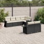 vidaXL 7-tlg. Garten-Sofagarnitur mit Kissen Schwarz Poly Rattan vidaXL 7-tlg. Garten-Sofagarnitur mit Kissen Schwarz Poly Rattan