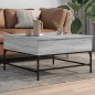 vidaXL Couchtisch Grau Sonoma 80x80x45 cm Holzwerkstoff und Metall vidaXL Couchtisch Grau Sonoma 80x80x45 cm Holzwerkstoff und Metall