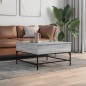 vidaXL Couchtisch Grau Sonoma 80x80x45 cm Holzwerkstoff und Metall vidaXL Couchtisch Grau Sonoma 80x80x45 cm Holzwerkstoff und Metall