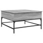vidaXL Couchtisch Grau Sonoma 80x80x45 cm Holzwerkstoff und Metall vidaXL Couchtisch Grau Sonoma 80x80x45 cm Holzwerkstoff und Metall