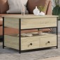 vidaXL Couchtisch Sonoma-Eiche 70x50x50 cm Holzwerkstoff und Metall vidaXL Couchtisch Sonoma-Eiche 70x50x50 cm Holzwerkstoff und Metall