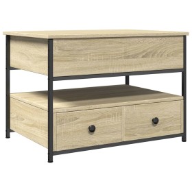 vidaXL Couchtisch Sonoma-Eiche 70x50x50 cm Holzwerkstoff und Metall