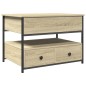 vidaXL Couchtisch Sonoma-Eiche 70x50x50 cm Holzwerkstoff und Metall vidaXL Couchtisch Sonoma-Eiche 70x50x50 cm Holzwerkstoff und Metall