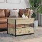 vidaXL Couchtisch Sonoma-Eiche 70x50x50 cm Holzwerkstoff und Metall vidaXL Couchtisch Sonoma-Eiche 70x50x50 cm Holzwerkstoff und Metall
