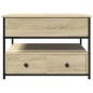 vidaXL Couchtisch Sonoma-Eiche 70x50x50 cm Holzwerkstoff und Metall vidaXL Couchtisch Sonoma-Eiche 70x50x50 cm Holzwerkstoff und Metall