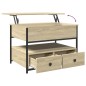 vidaXL Couchtisch Sonoma-Eiche 70x50x50 cm Holzwerkstoff und Metall vidaXL Couchtisch Sonoma-Eiche 70x50x50 cm Holzwerkstoff und Metall
