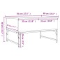 vidaXL Couchtisch Braun Eichen-Optik 70x50x40 cm Holzwerkstoff Metall vidaXL Couchtisch Braun Eichen-Optik 70x50x40 cm Holzwerkstoff Metall