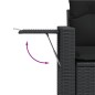 vidaXL 6-tlg. Garten-Sofagarnitur mit Kissen Schwarz Poly Rattan vidaXL 6-tlg. Garten-Sofagarnitur mit Kissen Schwarz Poly Rattan
