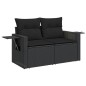 vidaXL 6-tlg. Garten-Sofagarnitur mit Kissen Schwarz Poly Rattan vidaXL 6-tlg. Garten-Sofagarnitur mit Kissen Schwarz Poly Rattan