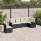 vidaXL 6-tlg. Garten-Sofagarnitur mit Kissen Schwarz Poly Rattan vidaXL 6-tlg. Garten-Sofagarnitur mit Kissen Schwarz Poly Rattan