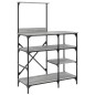 vidaXL Bäckerregal Grau Sonoma 90x40x132 cm Holzwerkstoff und Metall vidaXL Bäckerregal Grau Sonoma 90x40x132 cm Holzwerkstoff und Metall