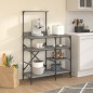 vidaXL Bäckerregal Grau Sonoma 90x40x132 cm Holzwerkstoff und Metall vidaXL Bäckerregal Grau Sonoma 90x40x132 cm Holzwerkstoff und Metall