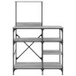 vidaXL Bäckerregal Grau Sonoma 90x40x132 cm Holzwerkstoff und Metall vidaXL Bäckerregal Grau Sonoma 90x40x132 cm Holzwerkstoff und Metall