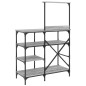 vidaXL Bäckerregal Grau Sonoma 90x40x132 cm Holzwerkstoff und Metall vidaXL Bäckerregal Grau Sonoma 90x40x132 cm Holzwerkstoff und Metall