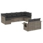 vidaXL 9-tlg. Garten-Sofagarnitur mit Kissen Grau Poly Rattan vidaXL 9-tlg. Garten-Sofagarnitur mit Kissen Grau Poly Rattan