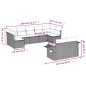 vidaXL 9-tlg. Garten-Sofagarnitur mit Kissen Grau Poly Rattan vidaXL 9-tlg. Garten-Sofagarnitur mit Kissen Grau Poly Rattan