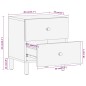 vidaXL Nachttisch 40x33x46 cm Massivholz Mango vidaXL Nachttisch 40x33x46 cm Massivholz Mango
