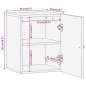 vidaXL Bad-Wandschrank 38x33x48 cm Massivholz Mango vidaXL Bad-Wandschrank 38x33x48 cm Massivholz Mango