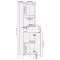 vidaXL Badschrank 38x33x160 cm Massivholz Mango vidaXL Badschrank 38x33x160 cm Massivholz Mango
