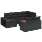 vidaXL 11-tlg. Garten-Sofagarnitur mit Kissen Schwarz Poly Rattan vidaXL 11-tlg. Garten-Sofagarnitur mit Kissen Schwarz Poly Rattan