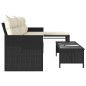 vidaXL Gartensofa in L-Form mit Tisch und Kissen Schwarz Poly Rattan vidaXL Gartensofa in L-Form mit Tisch und Kissen Schwarz Poly Rattan