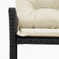 vidaXL Gartensofa in L-Form mit Tisch und Kissen Schwarz Poly Rattan vidaXL Gartensofa in L-Form mit Tisch und Kissen Schwarz Poly Rattan