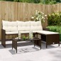 vidaXL Gartensofa in L-Form mit Tisch und Kissen Braun Poly Rattan vidaXL Gartensofa in L-Form mit Tisch und Kissen Braun Poly Rattan