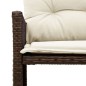 vidaXL Gartensofa in L-Form mit Tisch und Kissen Braun Poly Rattan vidaXL Gartensofa in L-Form mit Tisch und Kissen Braun Poly Rattan