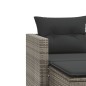 vidaXL Gartensofa 2-Sitzer mit Hockern Grau Poly Rattan vidaXL Gartensofa 2-Sitzer mit Hockern Grau Poly Rattan